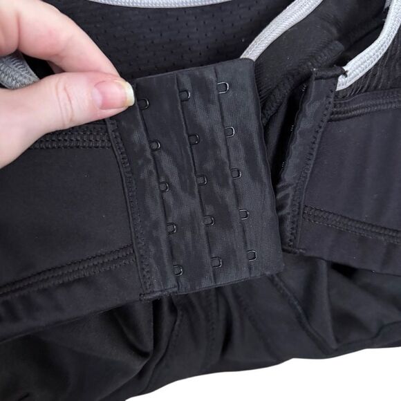 Glamorise- Elite Performance Adjustable Wirefree Sport Bra #1167 Black Gray, 38H - Picture 11 of 14